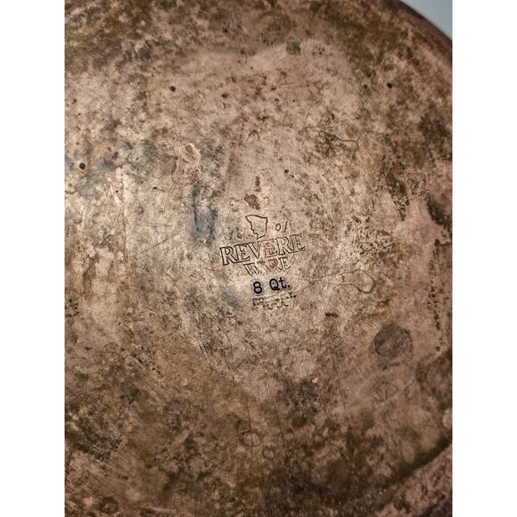 Revere Ware 8 Qt Pot W/lid Stainless Steel Copper Bottom Clinton IL Bake Lite - Picture 10 of 14